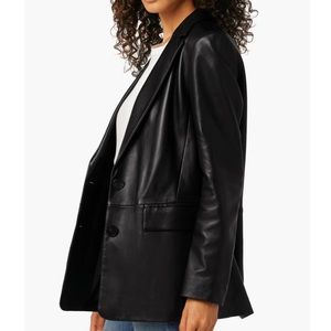 Joes Nina Boyfriend Leather Blazer